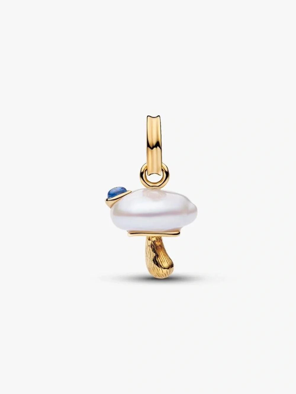 Pandora Treated Freshwater Cultured Baroque Pearl Mushroom Dangle Charm